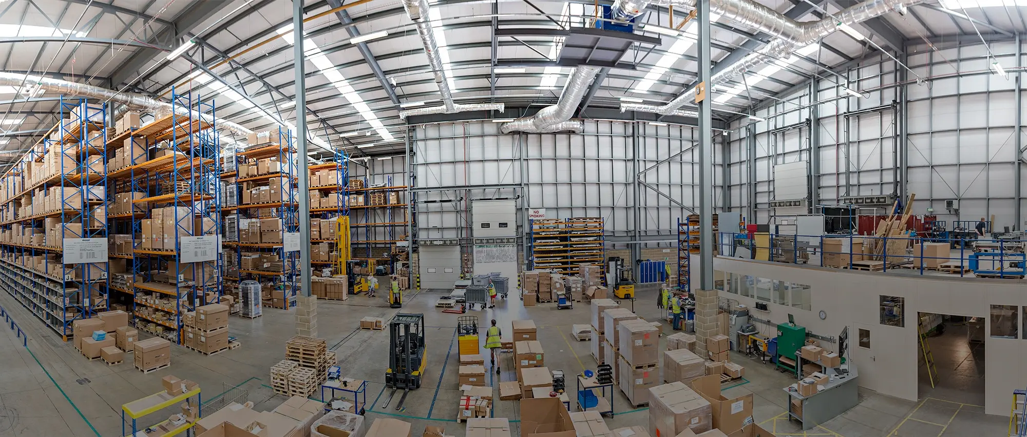an image of led lighting in warehouse