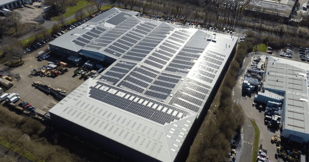 Industrial solar installation Ineco Energy UK Midlands