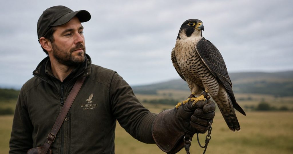 Example of biological deterrents (trained falcons)